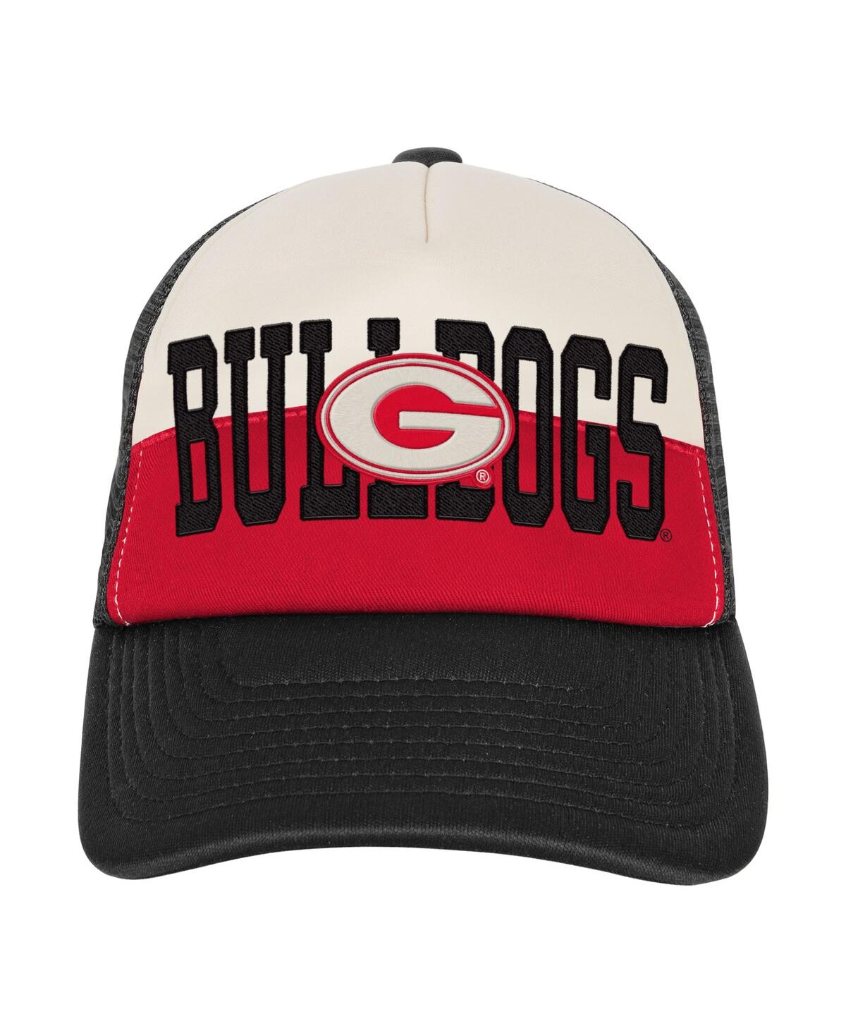 Outerstuff Men's  Red/cream Georgia Bulldogs Modern Fan Trucker Adjustable Hat In Multi