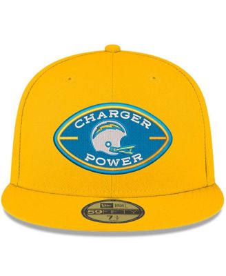 Men's Gold Los Angeles Chargers Charger Power 59FIFTY Fitted Hat