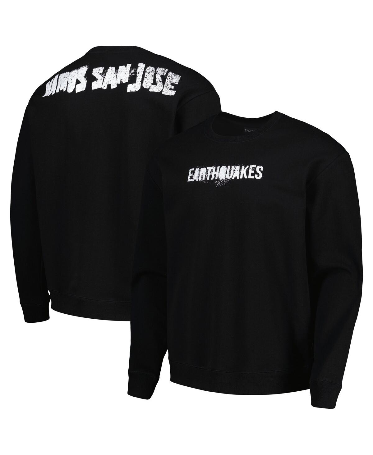 The Wild Collective Men's Black San Jose Earthquakes Pullover Sweatshirt In Black