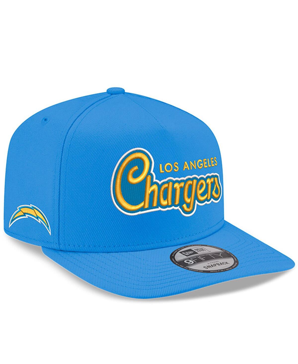 New Era Men's Powder Blue Los Angeles Chargers Charger Power A-frame 9fifty Snapback Hat In Blue