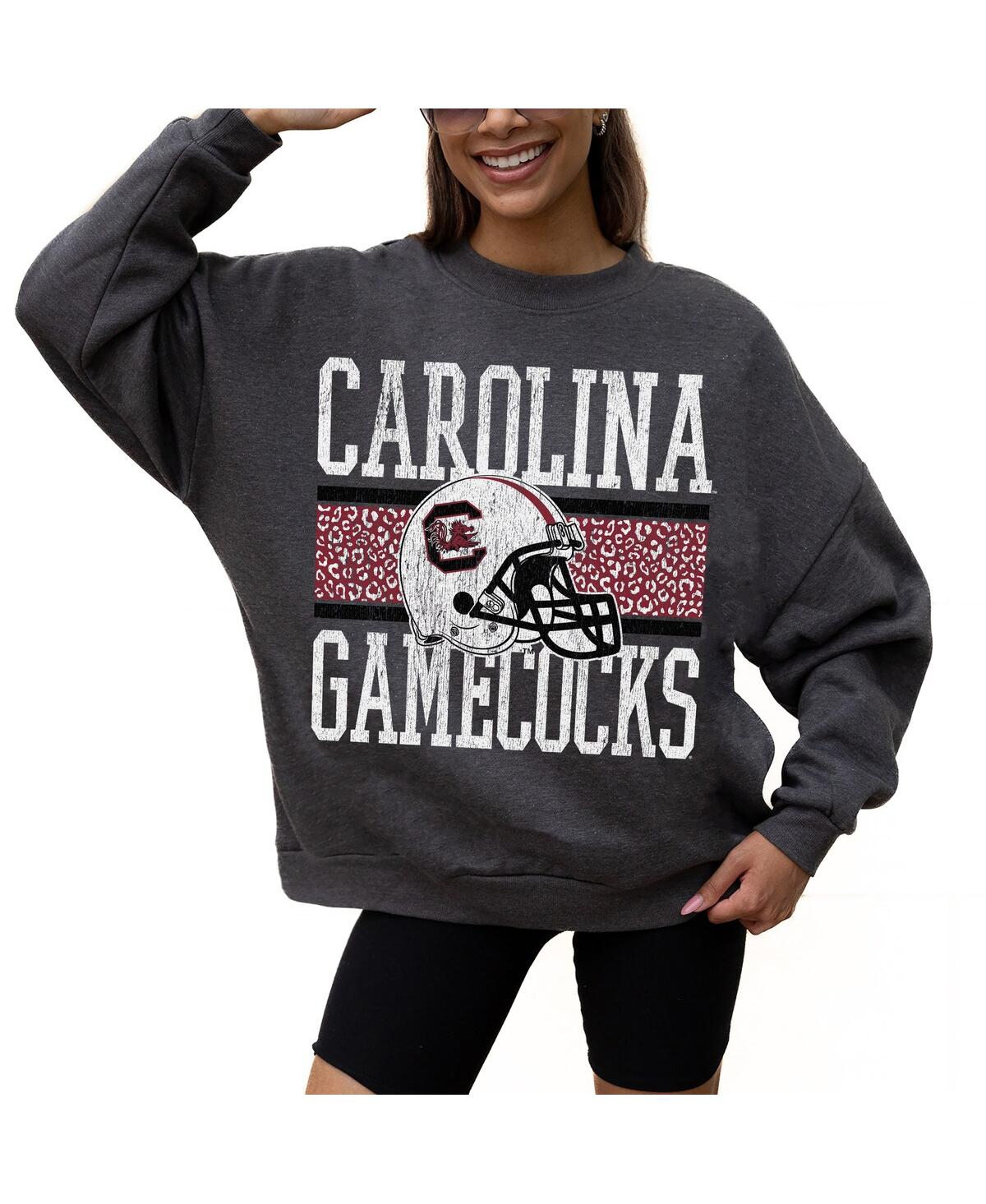 Gameday Couture Women's Charcoal South Carolina Gamecocks Premium Fleece Pullover Sweatshirt In Gray