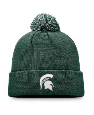 Top of the World - Men's Green Michigan State Spartans Team Logo Cuffed Knit with Pom Hat