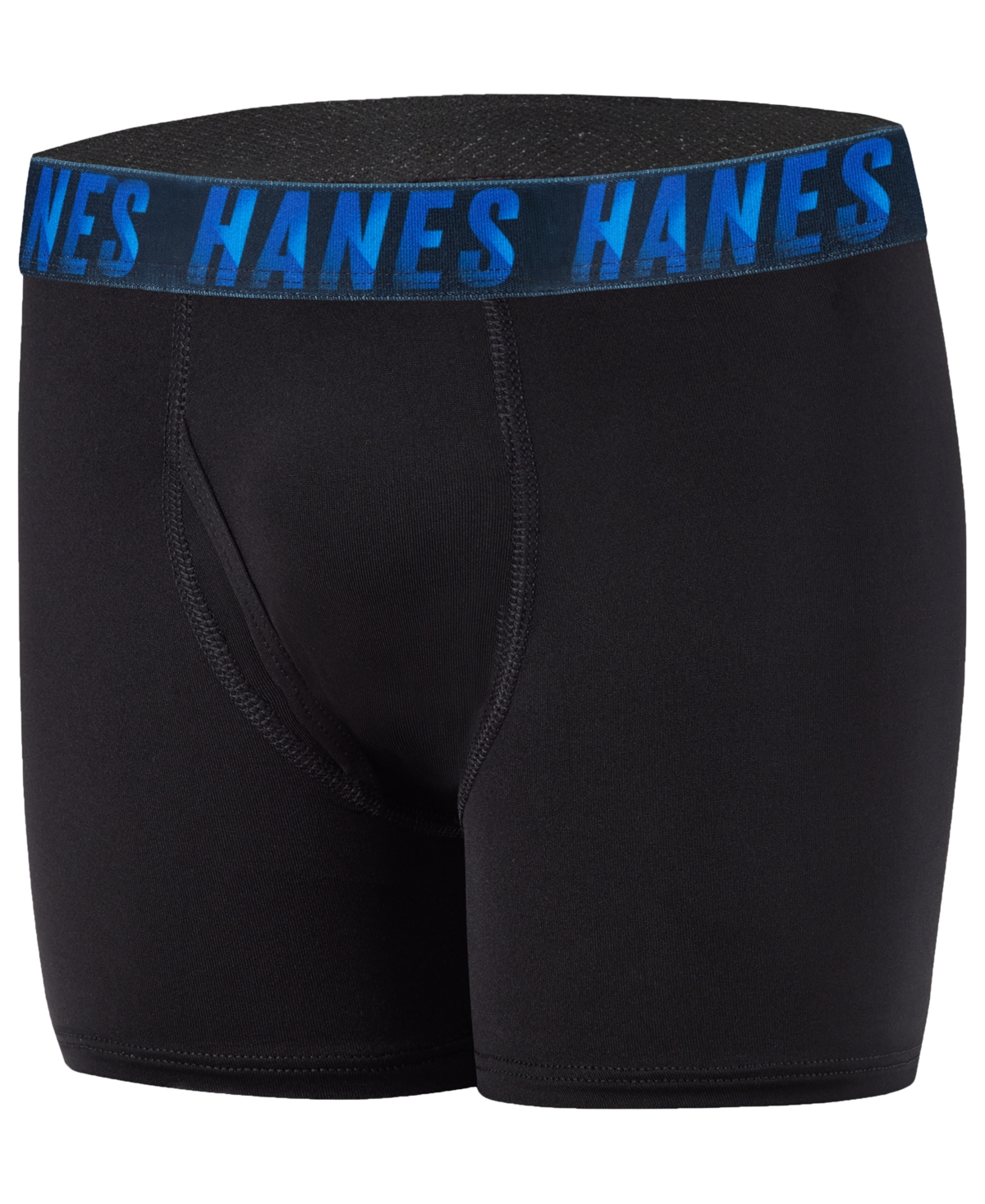 Hanes Big Boys 5-piece Performance Solid Boxer Briefs In Black