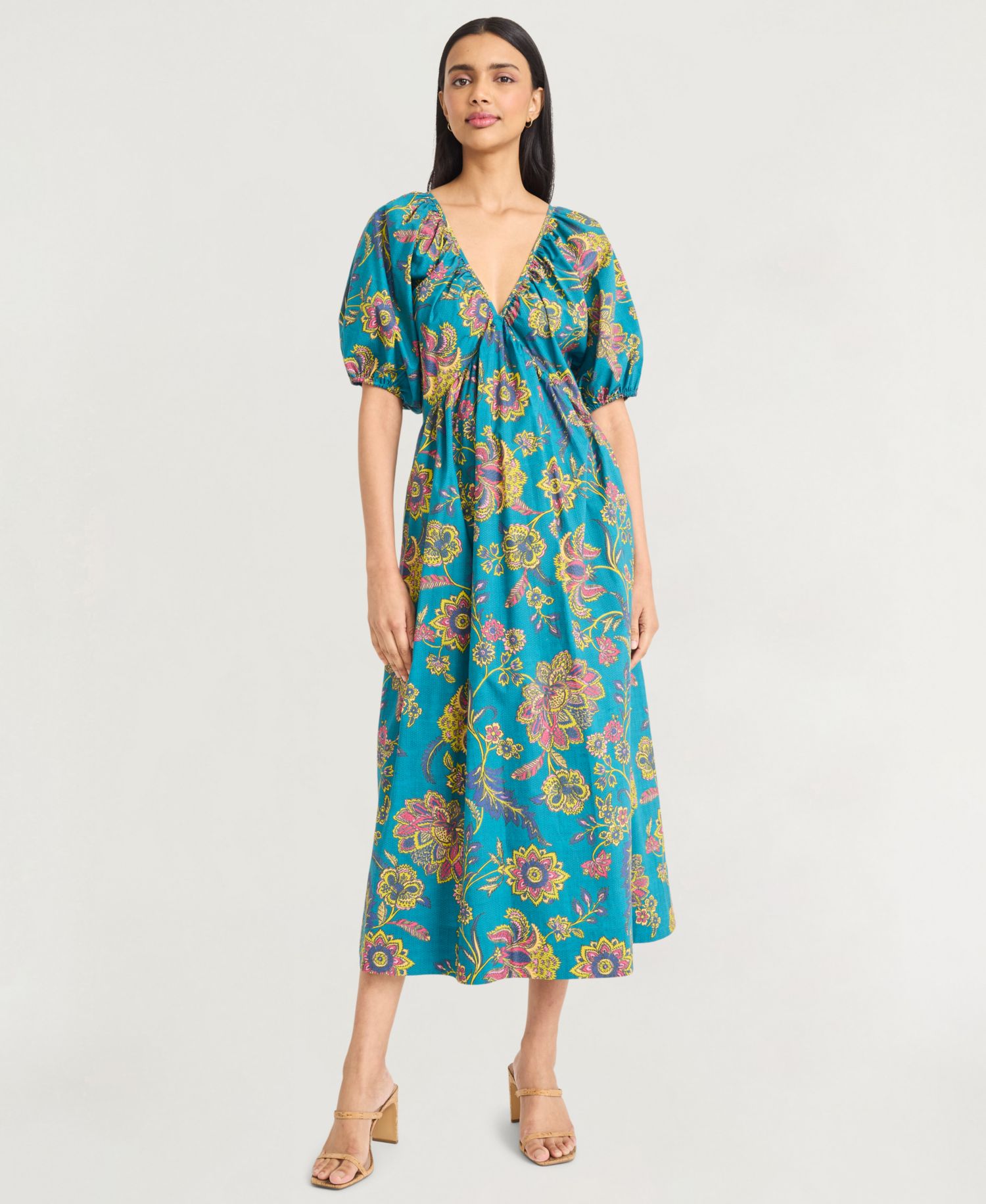 Women's Paisley Printed Midi Dress