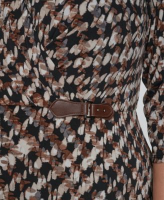 Plus Size Faux Wrap Midi Dress