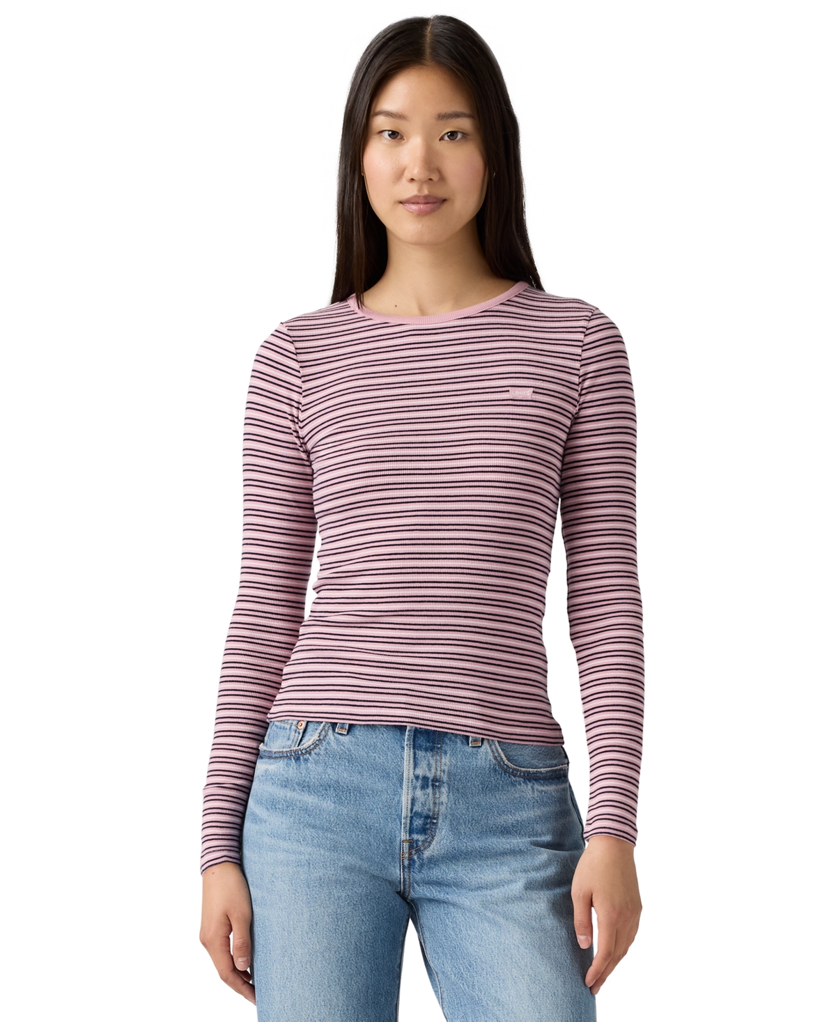 Levi's Women's Hayes Clara Strip Long Sleeve Top In Purple