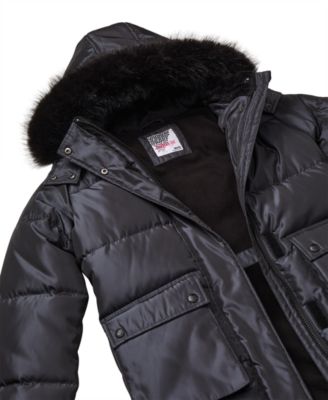 Big Girls' Iridescent Hooded Puffer Jacket