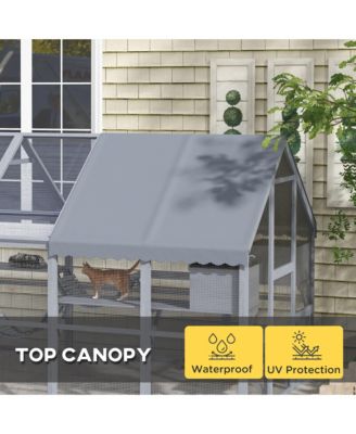 Large Catio Outdoor Cat Enclosure with Waterproof Cover,