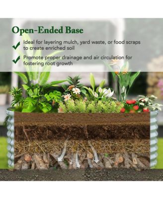 Raised Garden Bed Kit Planter Raised Garden Boxes Outdoor 65'' x 32'' x 24''
