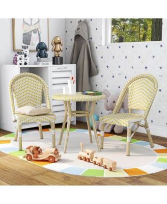 Dakie Aluminum 3-Piece Patio Kids Chair and Table Set