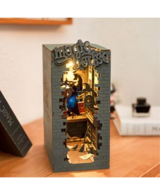 3D Jigsaw Puzzle Wooden Model Building Kit Magic House DIY, Multicolored, 7.09"4.33"9.45"