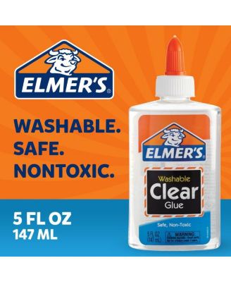 Liquid School Glue, Clear Glue, Washable, Great for Making Slime, 5 Ounces, Pack of 3