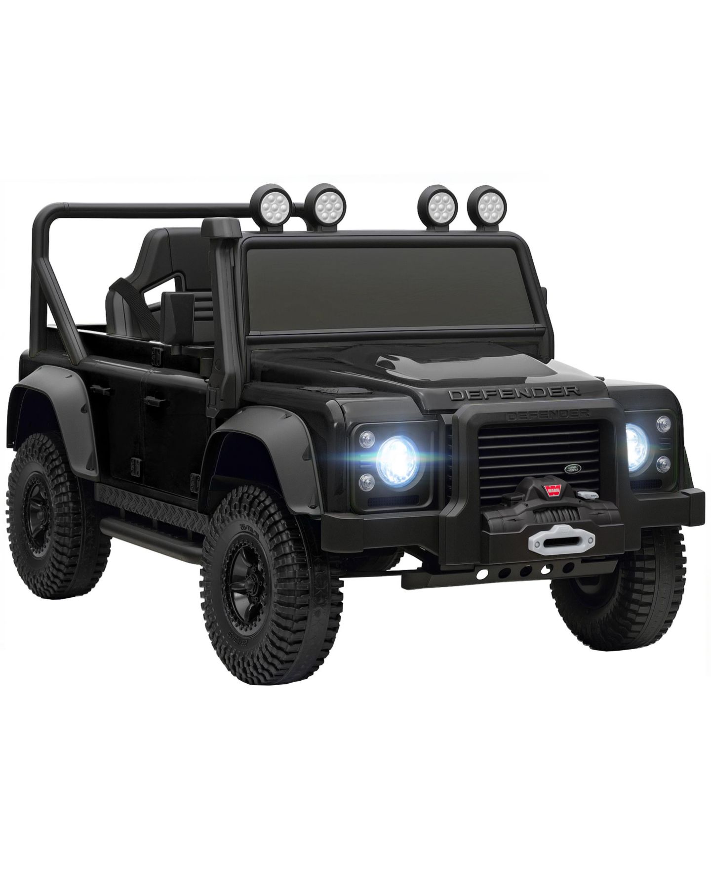 Детская игрушка Qaba Defender 110 SVX Licensed Land Rover Electric Ride-On Car with Remote Control, Ages 3+, цвет: Чёрный — фото 1