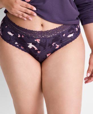 Women's Cotton Blend Lace-Trim Hipster Underwear