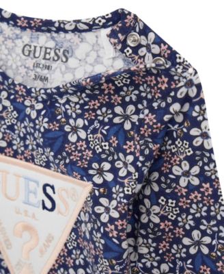 Baby Girls' Long Sleeve T-Shirt and Knit Denim Pants, 2-Piece Set