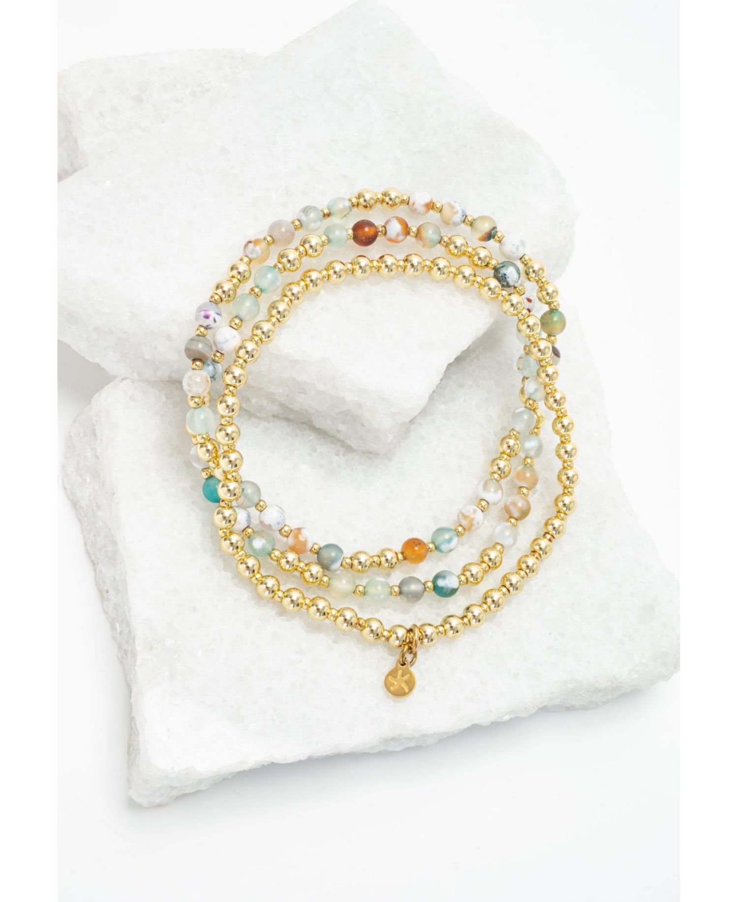 Light We Carry Bracelet Set in Agate