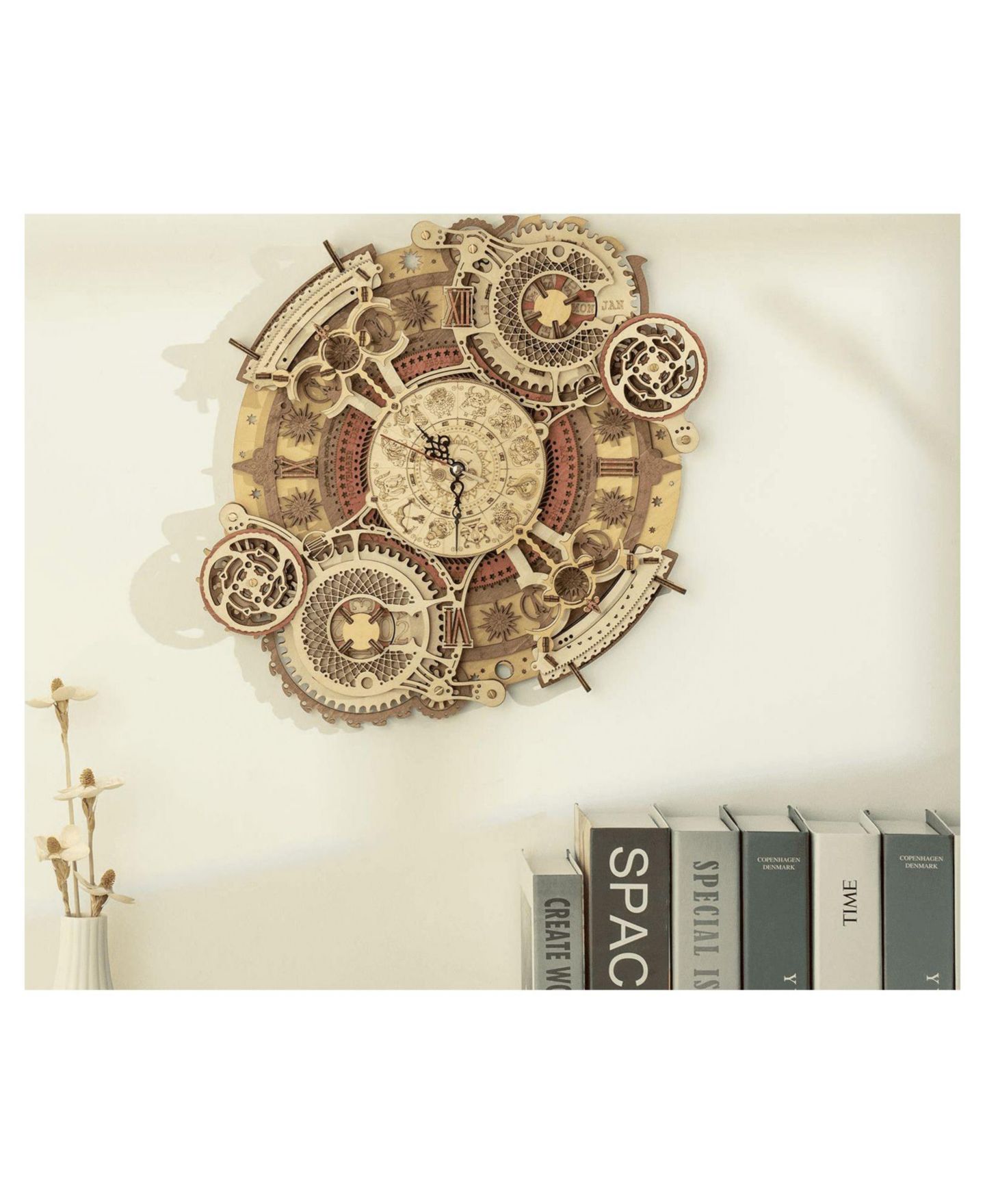 Детская игрушка Robotime Zodiac 168-Piece 3D Wooden Puzzle Clock, Ages 14+ — фото 4