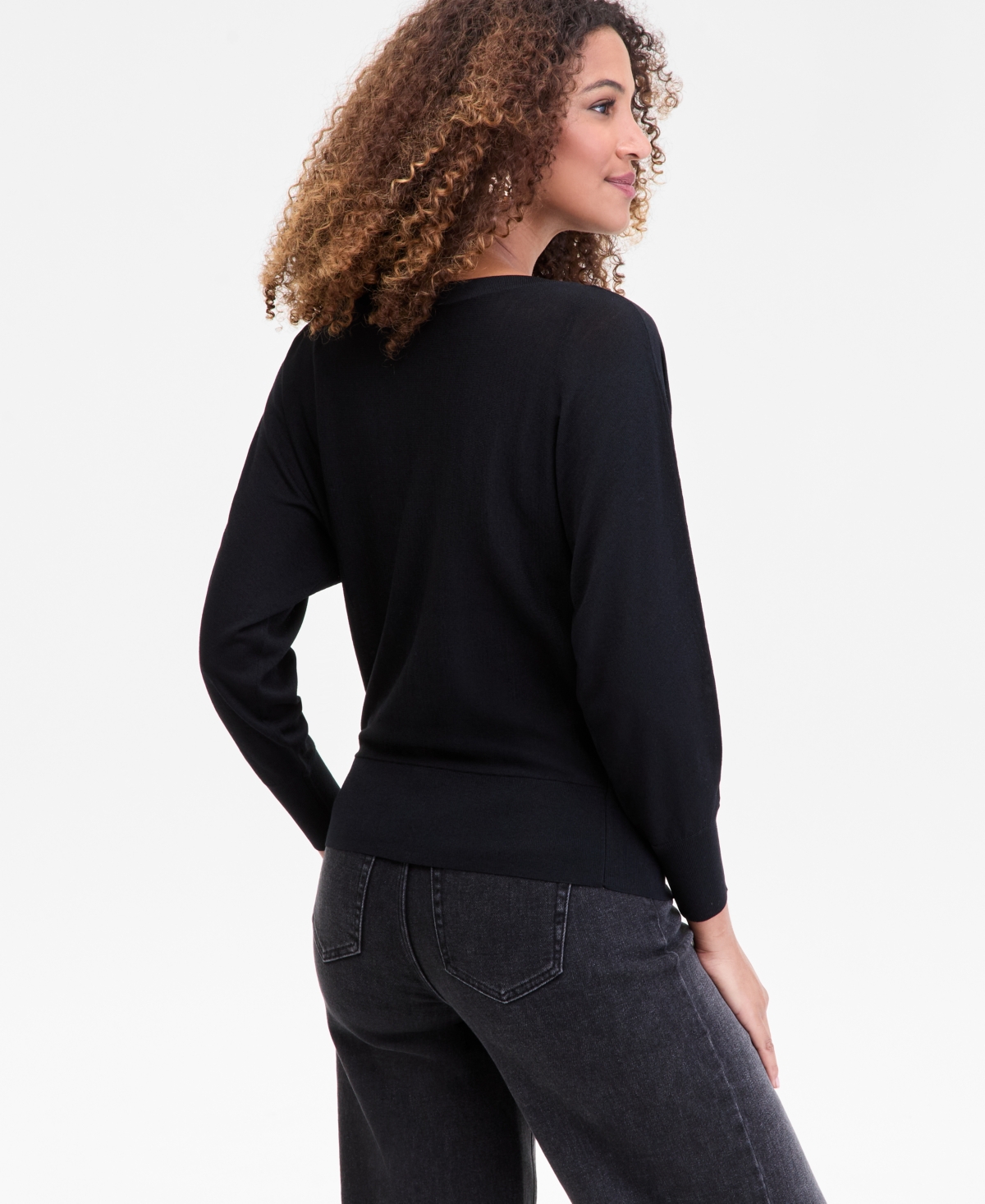 Inc International Concepts Women's Boat-neck Sweater, Macy's Exclusive In Black