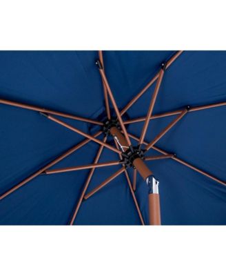 Amalfi Navy With Cream Piping Fabric Patio Umbrellas