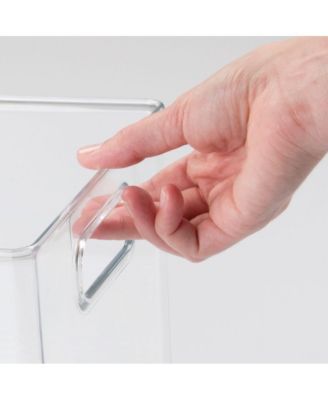 Fridge Storage Bin Set with Bottle Holder, Set of 8, Clear, Made in USA