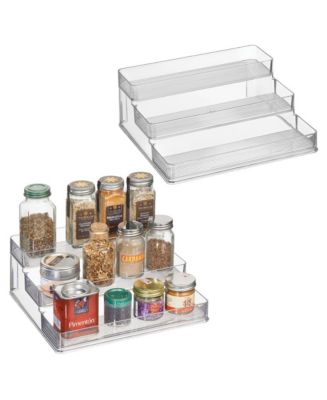 iDesign 3-Tier Spice Rack Organizer for Cabinets, Set of 2, Clear, Made in USA - Macy's