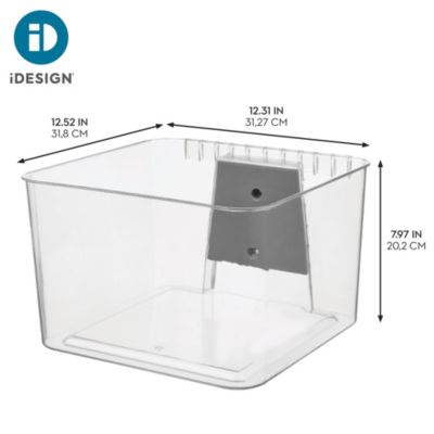 Medium Wall-Mounted Storage Bin and Bracket - Clear - Made in USA
