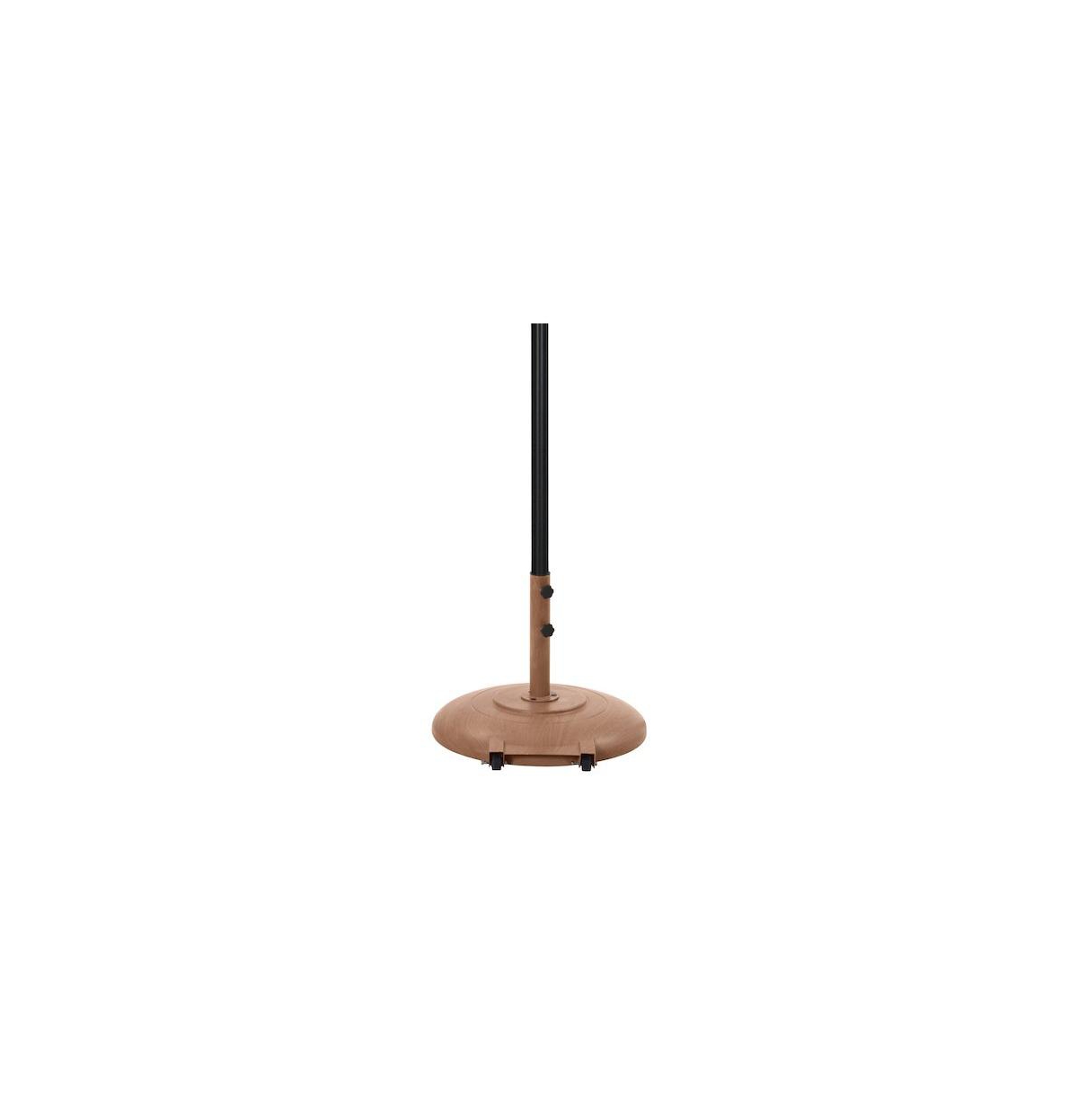 Meridian Furniture Fiji Beige Fabric / Teak Aluminum Patio Umbrella with Base Sets