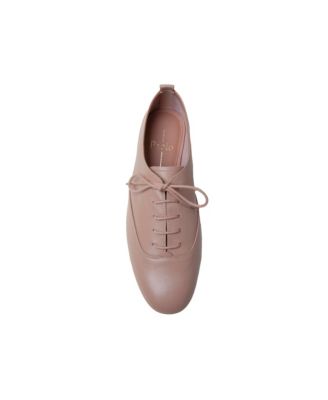 MIRNA Women's Nappa Leather Ballet Oxford Flats