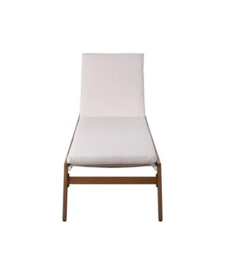 Maui Cream Water Resistant Fabric Outdoor Patio Lounger