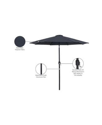 Fiji Black Fabric Patio Umbrellas