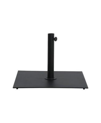 Fiji Beige Fabric / Matte Black Aluminum Patio Umbrella with Base Sets