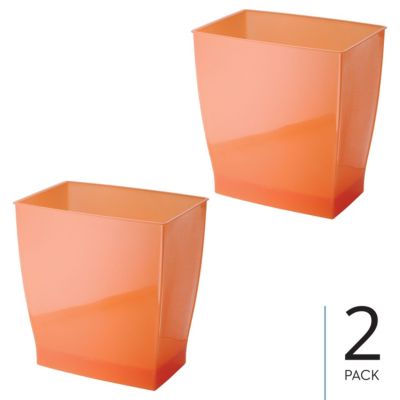 Rectangular Trash Can, 2.5 Gal. / 9.5 Liter, 2-Pack, Tango, Made in USA