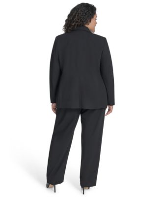 Plus Size One-Button Blazer 