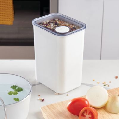 Large Airtight Canister with Removable Pour Cap - White