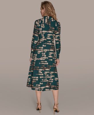 Women's Satin A-Line Midi Dress