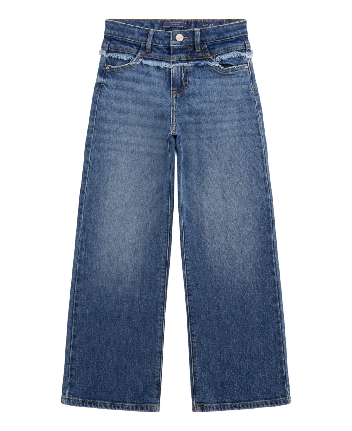 Guess Kids' Big Girls 90s Comfort 5-pocket Denim Jeans In Blue