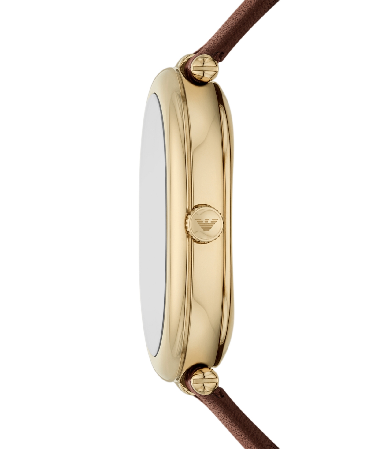 Emporio Armani Women's Brown Leather Strap Watch 34mm In Brown