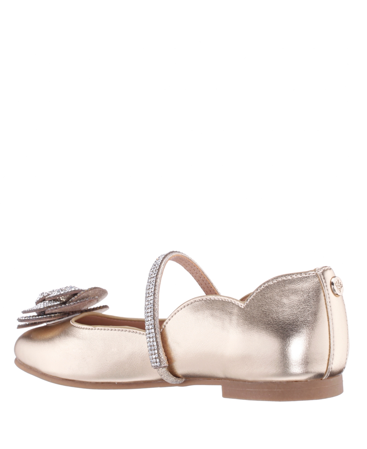 Nina Big Girls Ballet Round Toe Dress Shoe In Gold