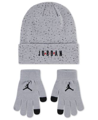 Jordan Big Kids 2-Piece Beanie and Gloves Set - Cement Gray 11$