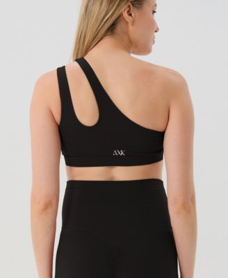 Women's Cross Body Nursing Bra With Easy-Release Breastfeeding Clips and One-Shoulder Design