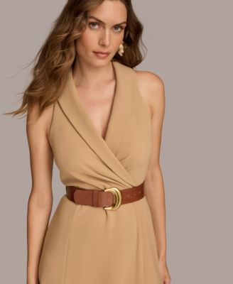 Women's V-Neck Sleeveless Midi Dress