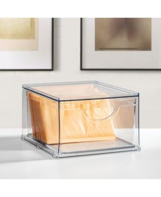 Stackable Storage Drawer for Pantry, Set of 2, Clear, Made in USA