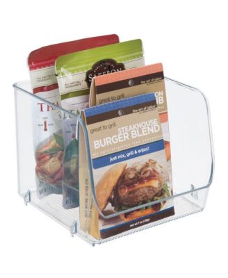 Set of 3 Stackable Open-Front Storage Bin