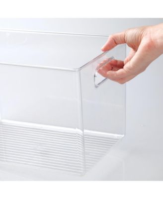 Plastic Storage Bin with Handles - Set of 4 - Clear - Made in USA