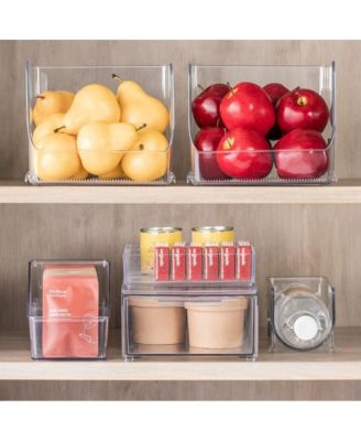 Set of 4 Open-Front Bin for Household Storage