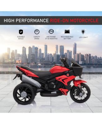 3-Wheel Kids Ride On Motorcycle W/ High-Traction Wheels,