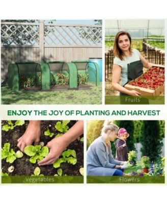 Portable Tunneled house with 3 Zippe Doors, PE Cover