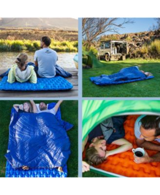 Inflatable Double Camping Sleeping Pad,Ultralight Durable 2.55" Thickness Camping Mattress,Compact Air Mat for Hiking,Traveling,Outdoor