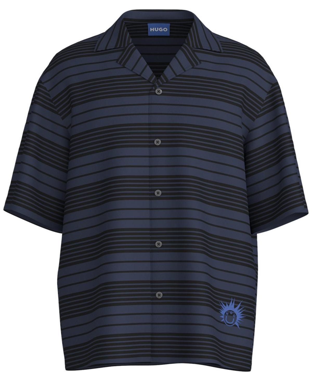 Hugo Boss Hugo By  Men's Stripe Graphic Shirt In Blue