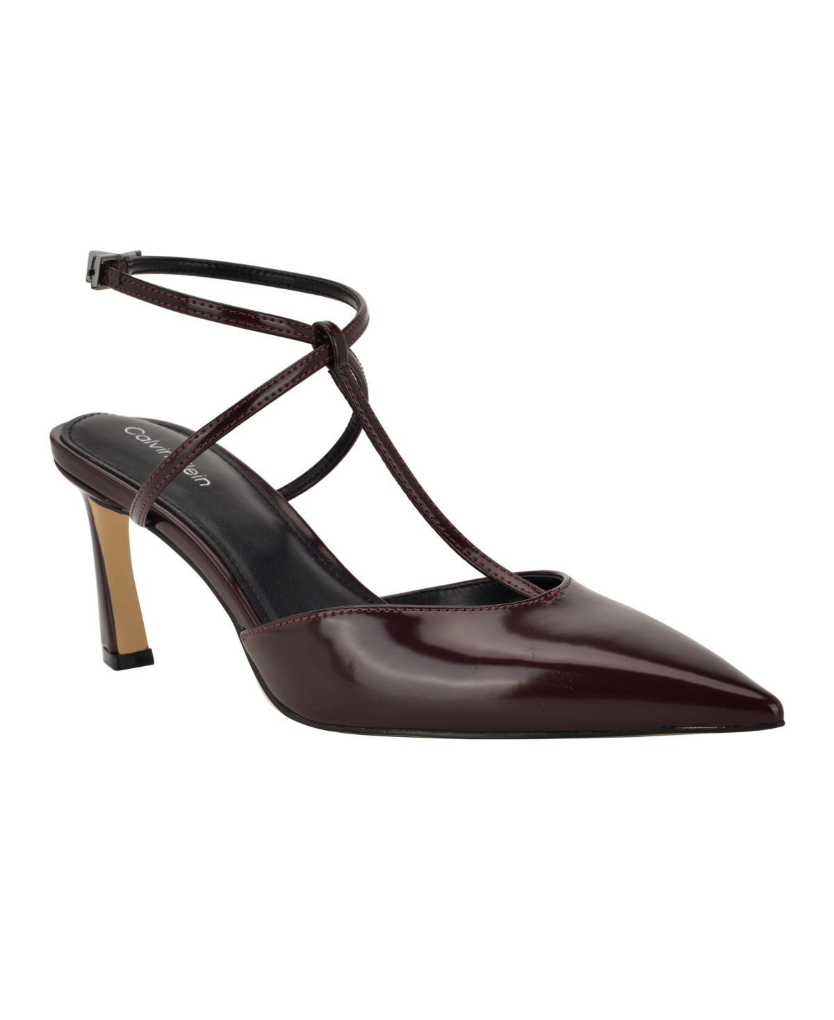 Calvin Klein Avriel 2 Ankle Strap Pump In Brown